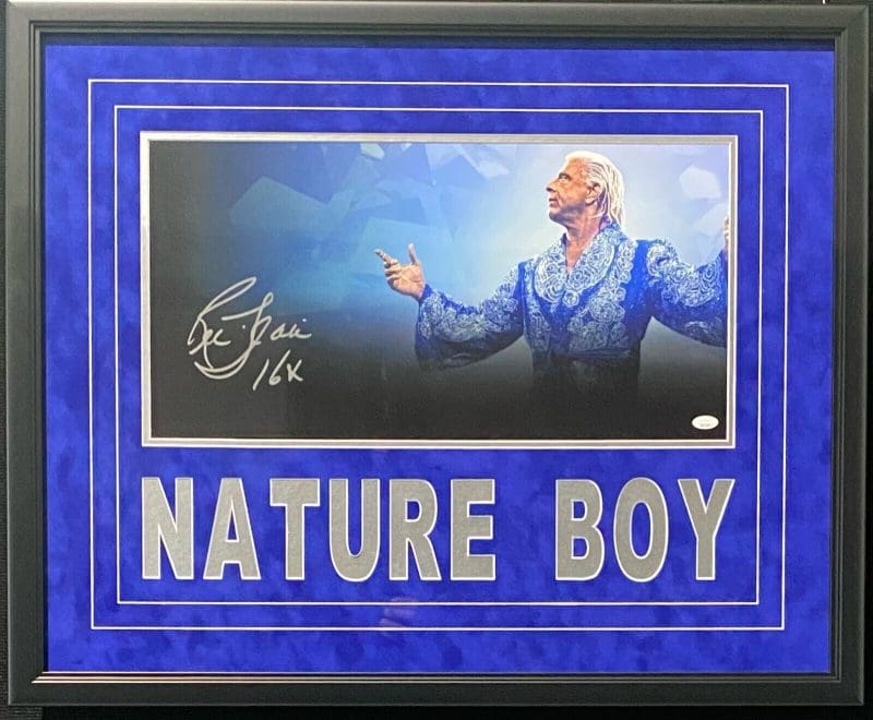 Ric Flair Signed Autographed 12x24 Framed Photo JSA Authenticated