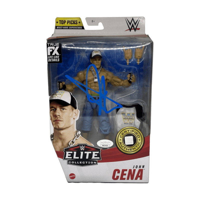 John Cena Signed Top Picks Collection Action Figure JSA Authenticated Blue