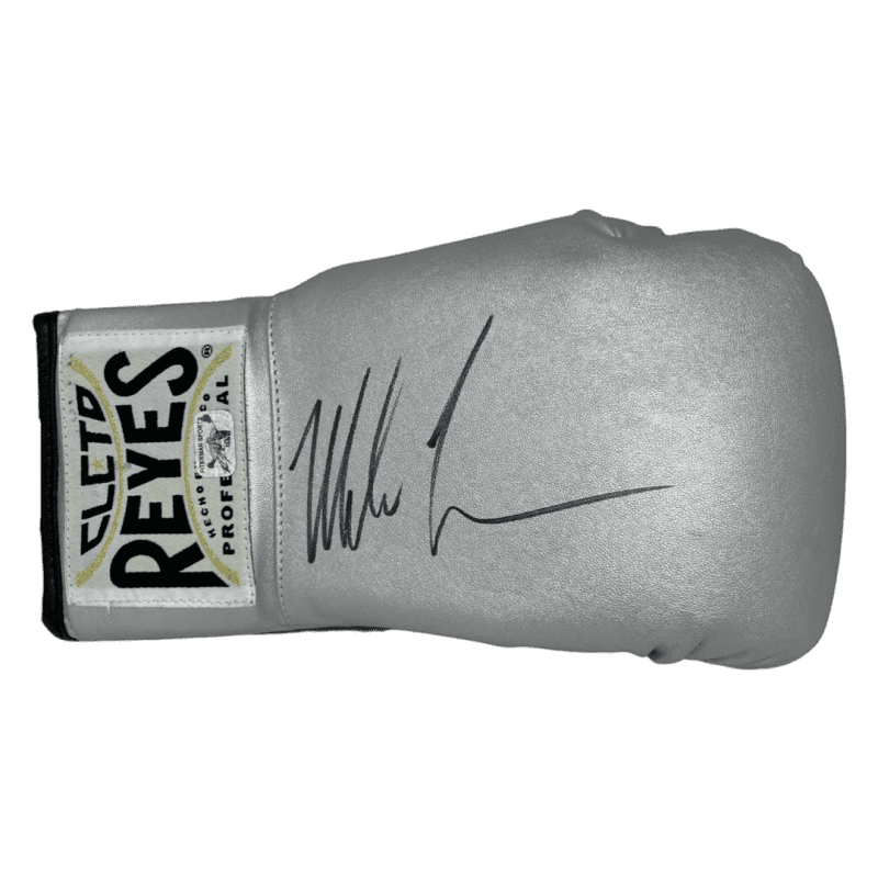 Mike Tyson Signed Right Silver Cleto Reyes Glove JSA & Mike Tyson Exclusive Holo