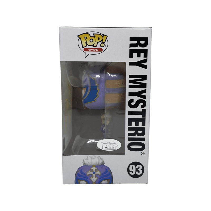 Rey Mysterio Signed Autographed Funko POP Figure 93 JSA Authenticated Yellow - Image 2