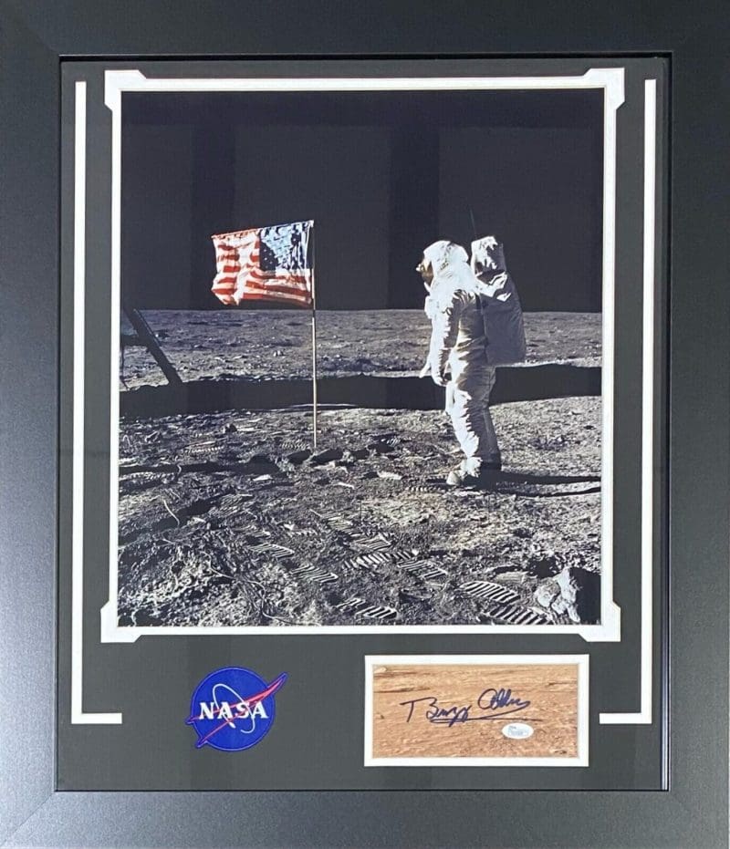 Buzz Aldrin Signed Autographed Cut Framed 16x20 Photo JSA Authen Apollo 11