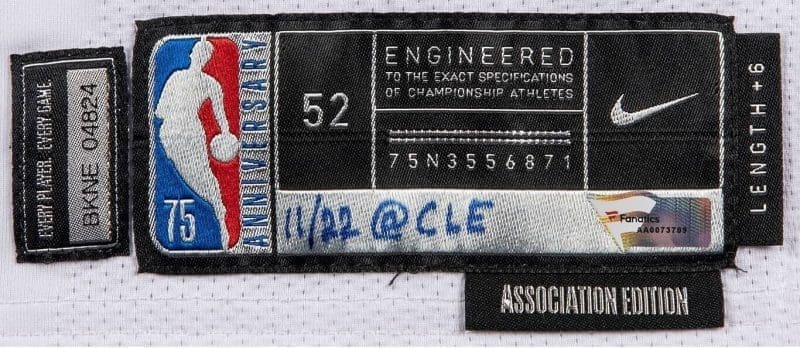 James Harden  Nov. 22, 2021 Brooklyn Nets Game Worn Association Edition Jersey - Image 7