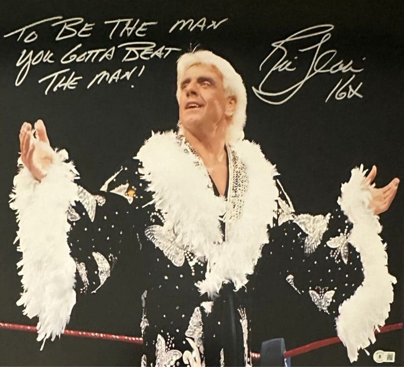 Ric Flair Signed Autographed 18x20 Photo Beckett Authenticated To Be The Man #1
