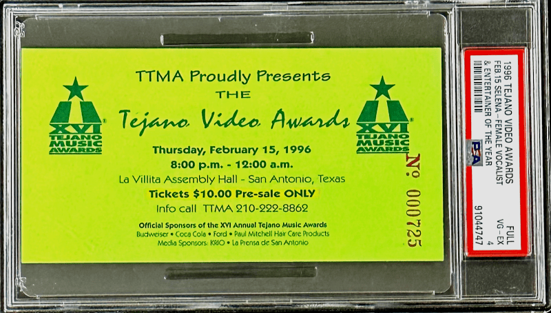 1996 Tejano Video Awards Selena Female Vocalist Entertainer of The Year PSA Pop1
