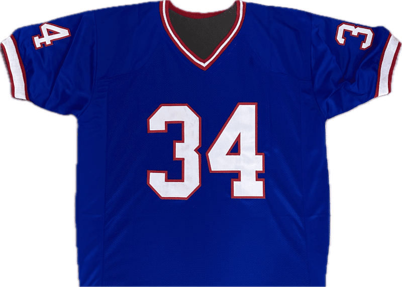 Thurman Thomas Signed Autographed Custom Blue/White Jersey JSA Authenticated - Image 2