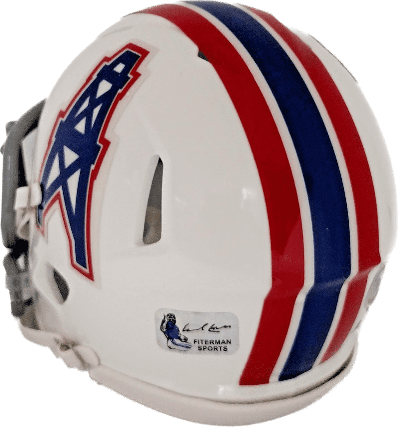 Earl Campbell Signed Houston Oilers Speed Mini Helmet Beckett Authenticated Gray - Image 2