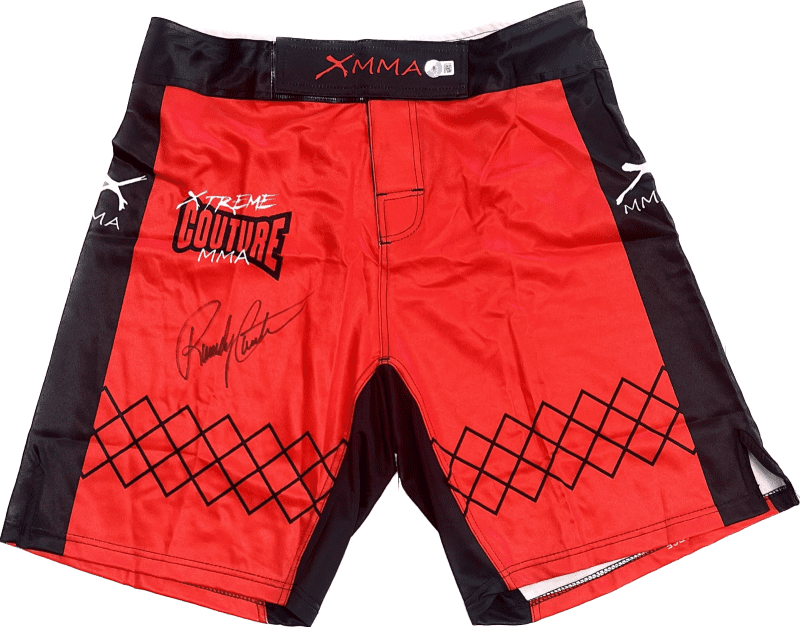 Randy Couture Signed Autographed RED MMA Trunks Beckett Authenticated