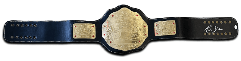 Ric Flair Signed Autographed Custom Black & Gold Belt JSA  Authenticated