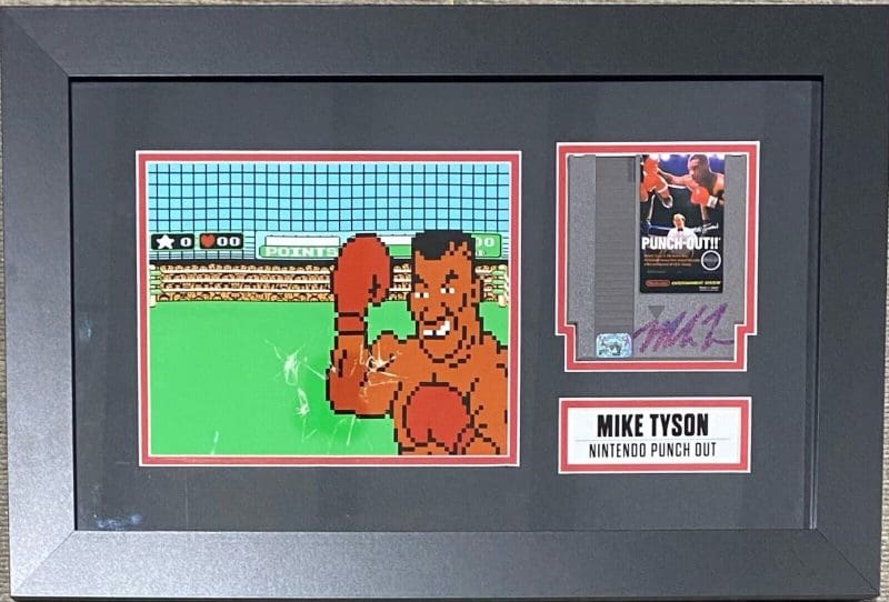Mike Tyson Framed Signed Custom Punch Out Video Game Mike Tyson Exclusive Holo 2