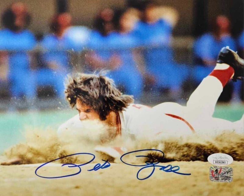 Pete Rose Signed Autographed 8x10 Photo JSA & Pete Rose Exclusive Hologram Red 1
