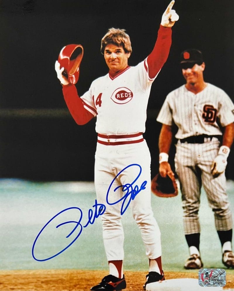Pete Rose Signed Autographed 8x10 Photo Pete Rose Exclusive Hologram Red 8