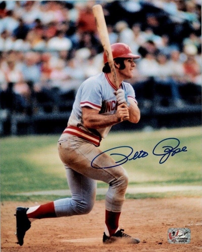Pete Rose Signed Autographed 8x10 Photo Pete Rose Exclusive Hologram Red 4