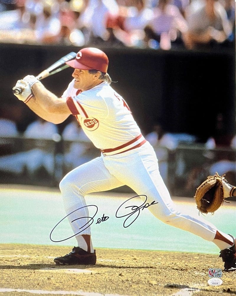 Pete Rose Signed Autographed 16x20 Photo JSA & Rose Exclusive Hologram Reds 12