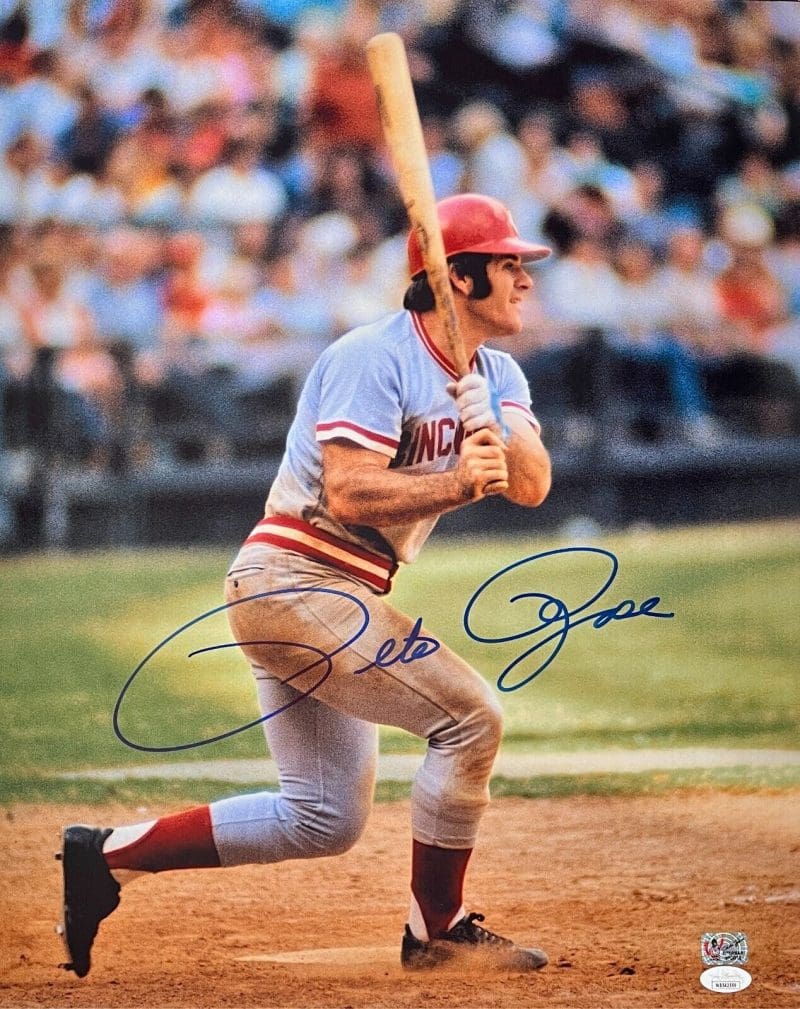 Pete Rose Signed Autographed 16x20 Photo JSA & Rose Exclusive Hologram REDS 4