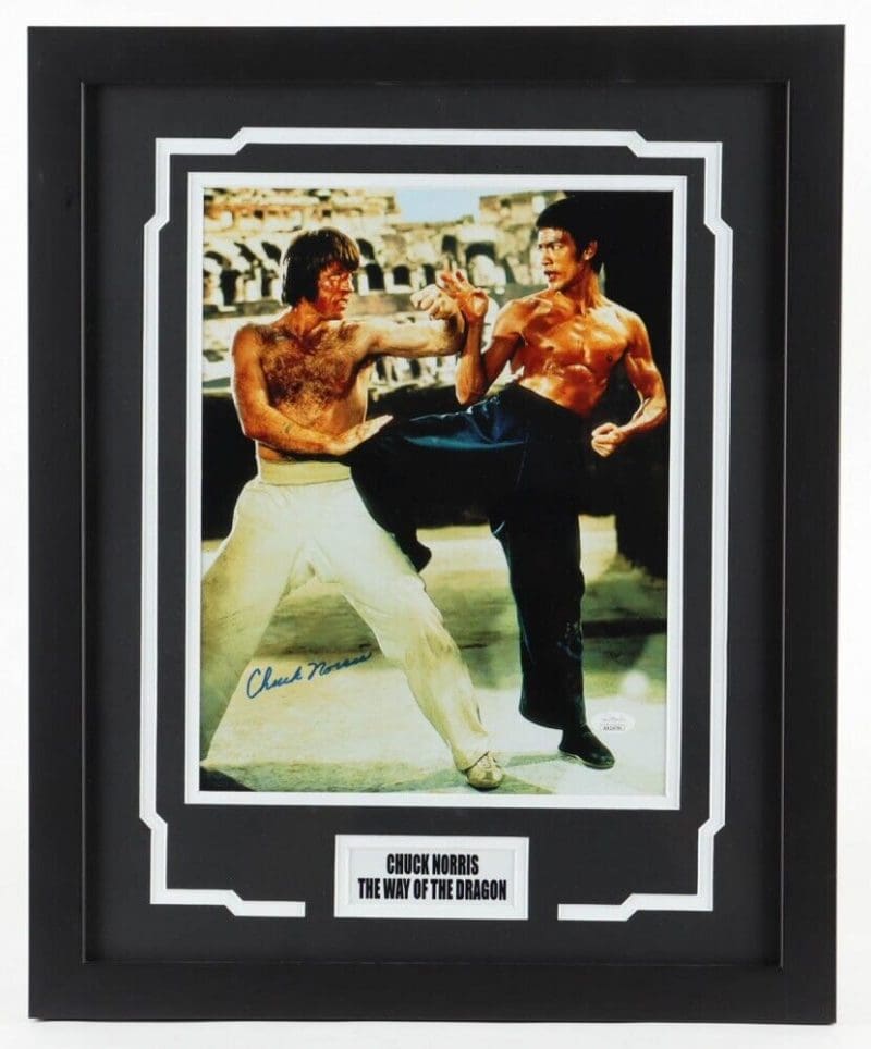 Chuck Norris Signed Autographed Framed 11x14 Photo JSA Authenticted #10