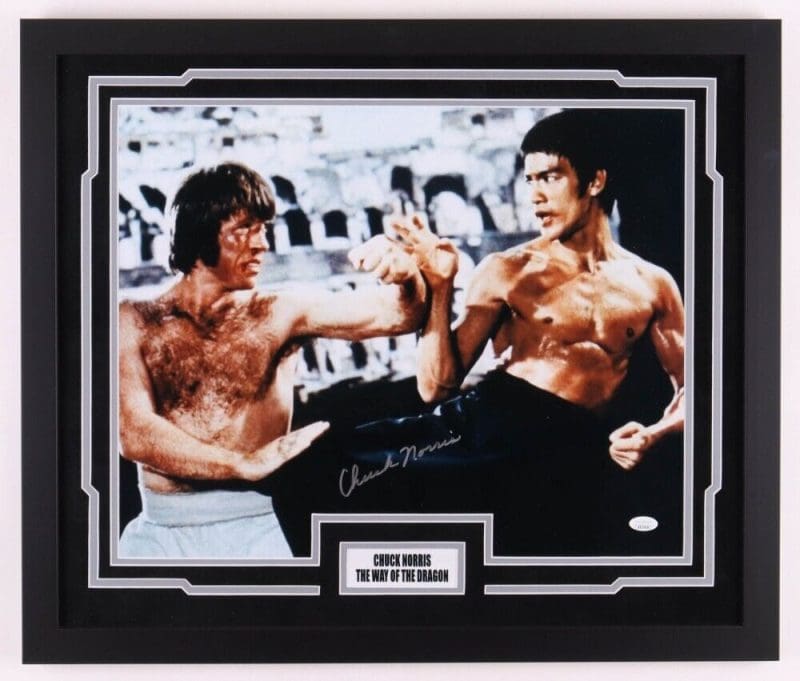 Chuck Norris Signed Autographed Framed 11x14 Photo JSA Authenticated #2