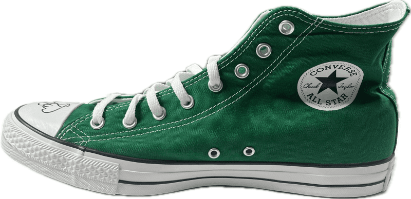 Larry Bird Signed Autographed Green Converse Shoe Beckett & Larry Bird Auth R - Image 2