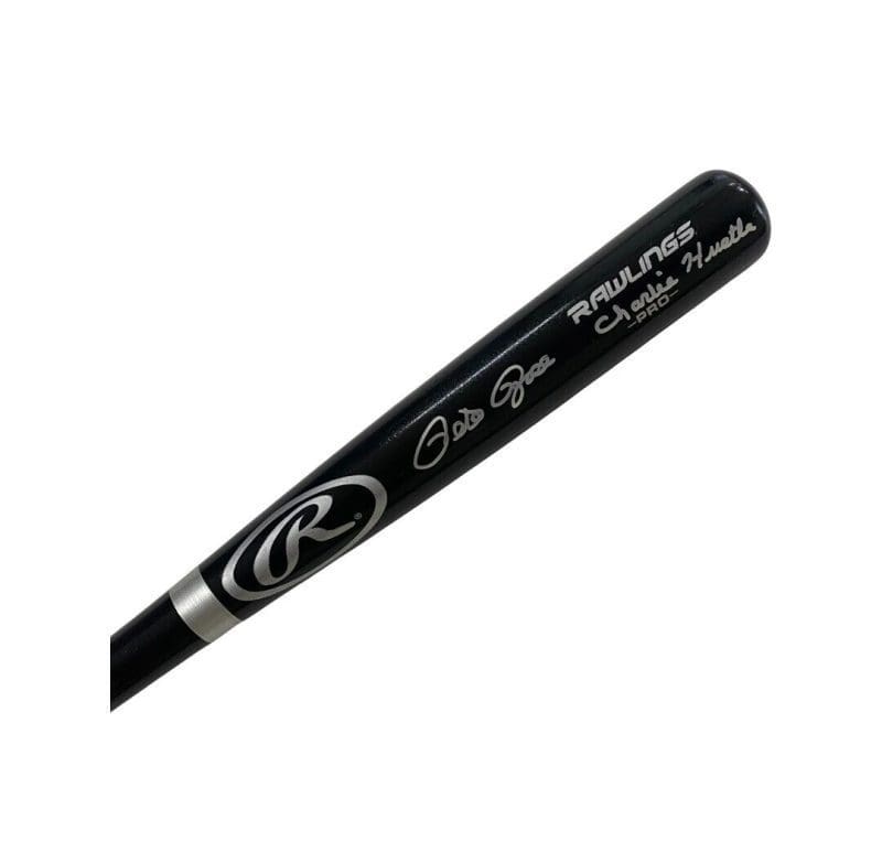 Pete Rose Signed Black Rawlings Bat JSA & Pete Rose Hologram Charlie Hustle - Image 2