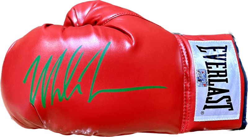 Mike Tyson Signed Left Red Everlast Glove Mike Tyson Exclusive Hologram Green