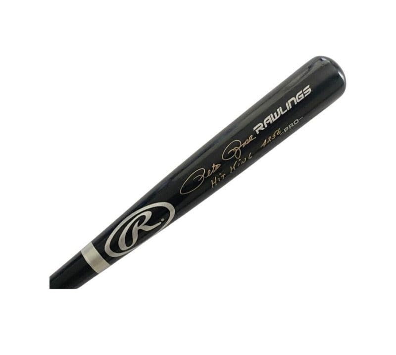 Pete Rose Signed Black Rawlings Bat JSA & Pete Rose Hologram HK 4256 Gold - Image 2