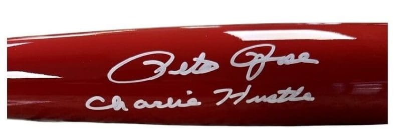 Pete Rose Signed Autographed RED Bat JSA & Pete Rose Hologram Authenticated CH - Image 2