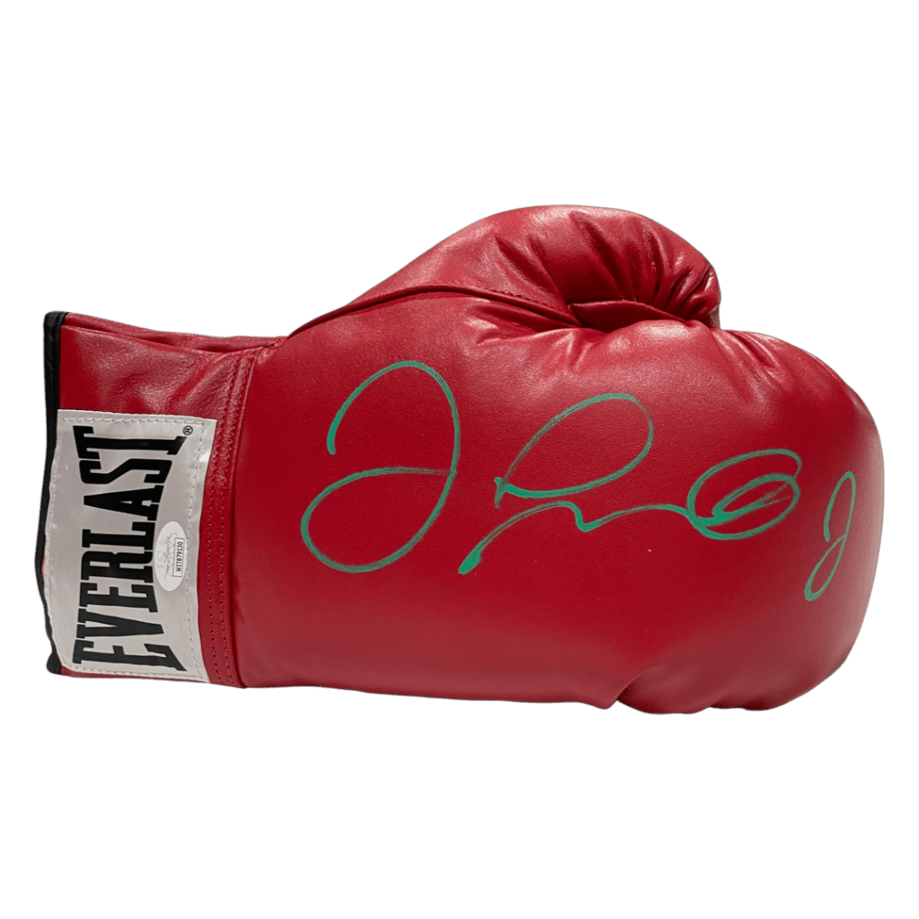 Floyd Mayweather Jr. Signed Red Everlast Leather Boxing Glove JSA