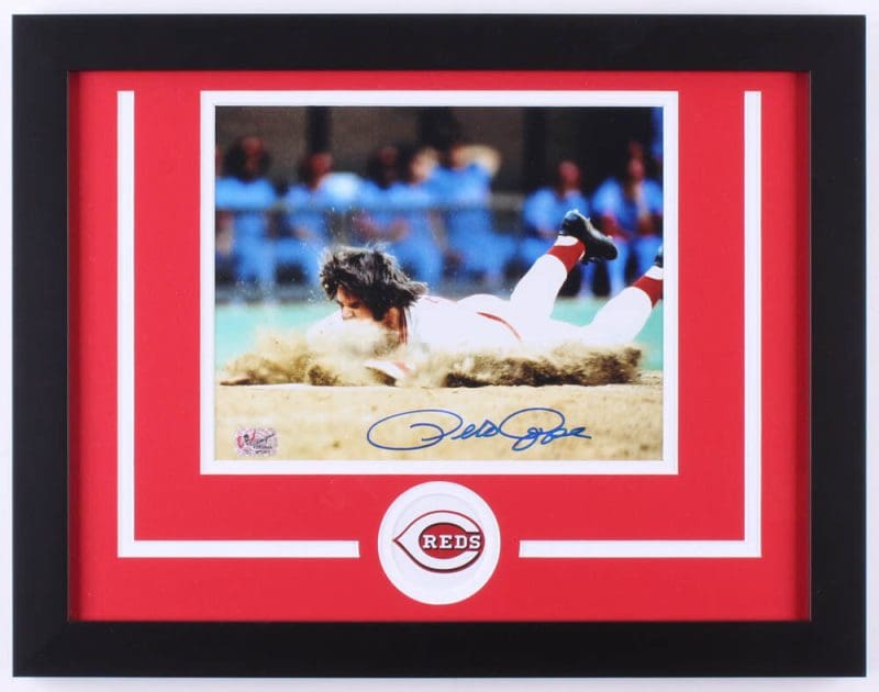 Pete Rose Reds Autographed 8x10 Framed Photo Pete Exclusive Player Hologram 4