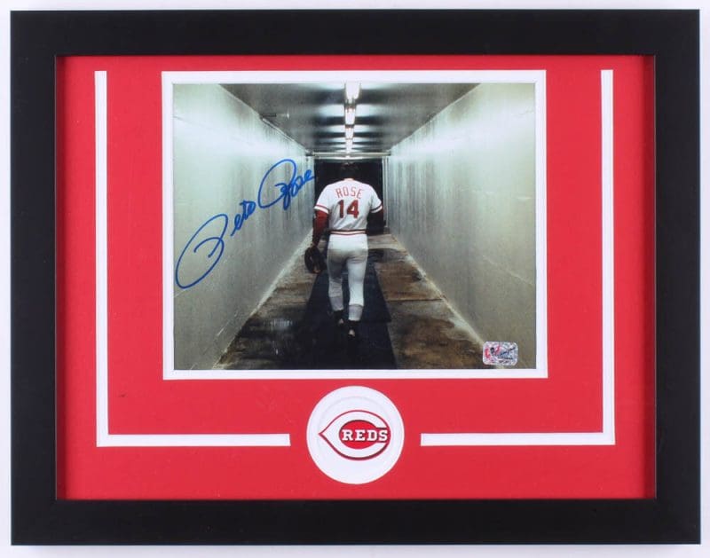 Pete Rose Reds Autographed 8x10 Framed Photo Pete Exclusive Player Hologram 3