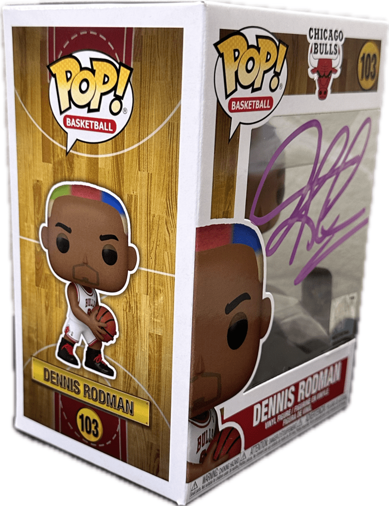 Dennis Rodman Signed Funko POP Figure JSA & Rodman Exclusive Hologram Authen Pur - Image 3