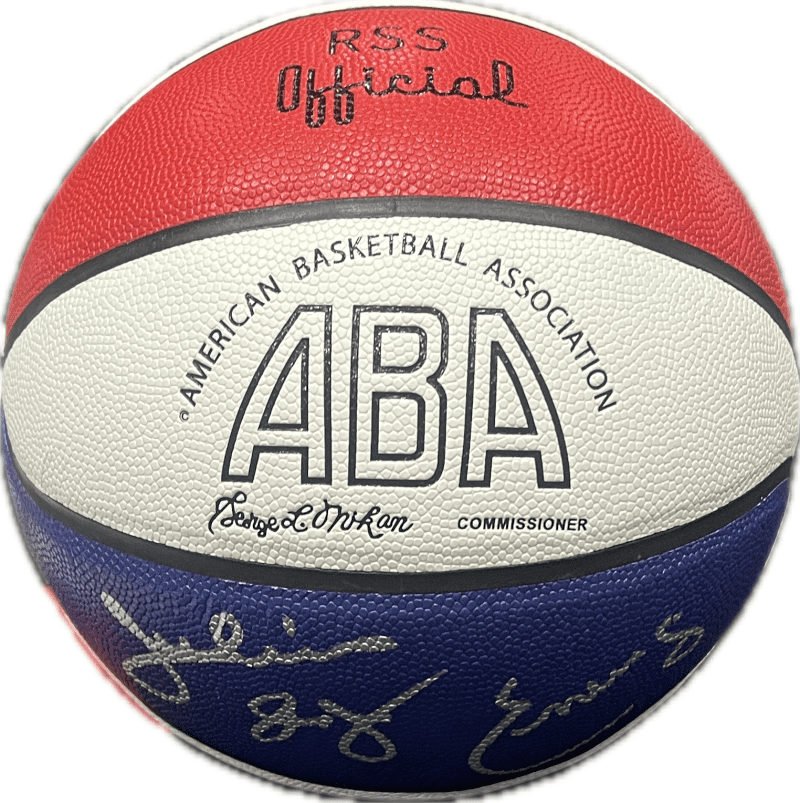Julius Dr. J Erving Signed Autographed ABA Basketball JSA Authenticated Silver - Image 2
