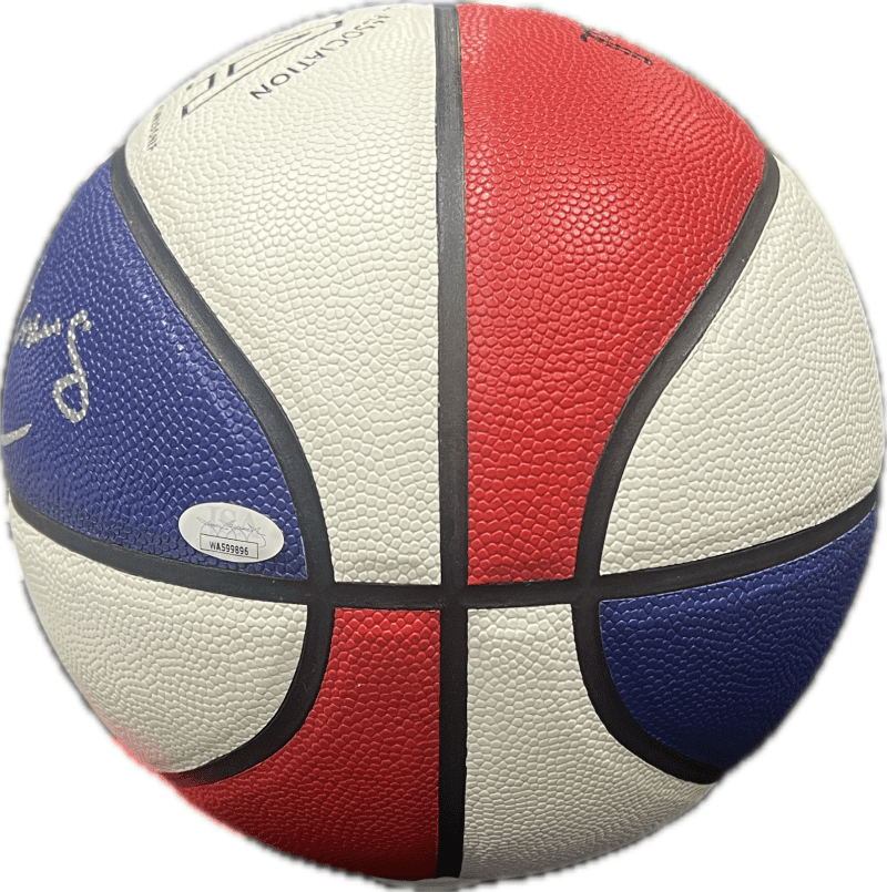 Julius Dr. J Erving Signed Autographed ABA Basketball JSA Authenticated Silver - Image 3