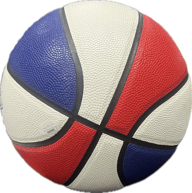 Julius Dr. J Erving Signed Autographed ABA Basketball JSA Authenticated Black - Image 3