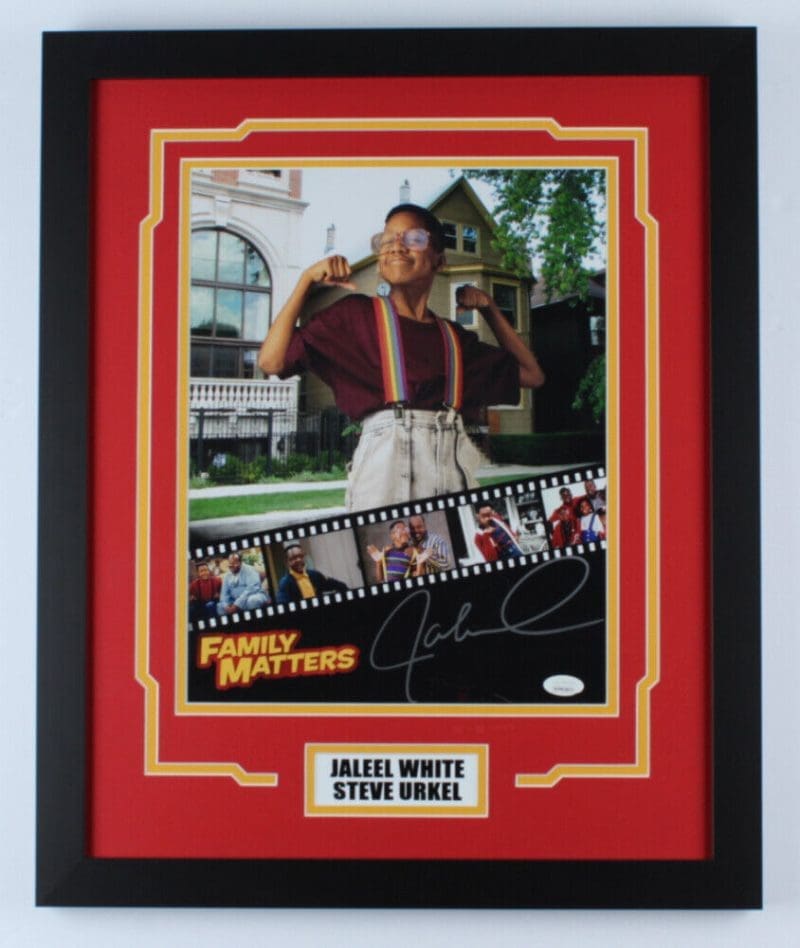 Jaleel White Steve Urkle Signed Autographed Framed Signed 11x14 Photo JSA 1