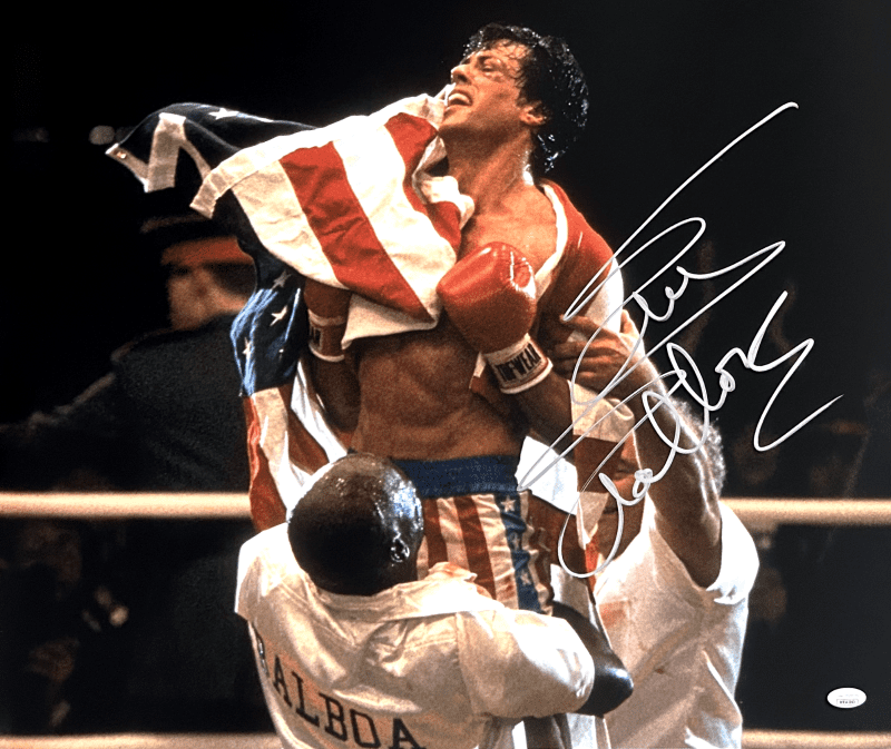 Sylvester "SLY" Stallone Signed Autographed Rocky IV 20x24 Photo JSA Authentic