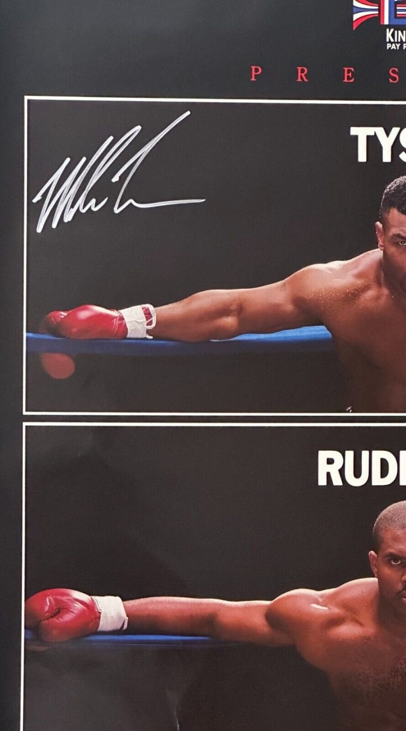 Mike Tyson vs Ruddock II Signed Original Fight Poster JSA & Tyson Holo Authentic - Image 2