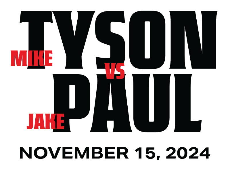 Mike Tyson vs Jake Paul Fight Commemorative Sticker A