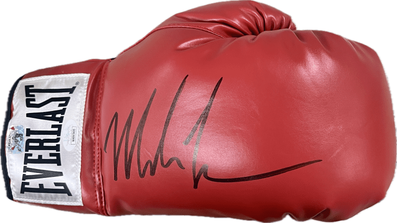 Mike Tyson Signed Red Boxing Glove with Acrylic Case JSA & Mike Tyson Hologram R - Image 2