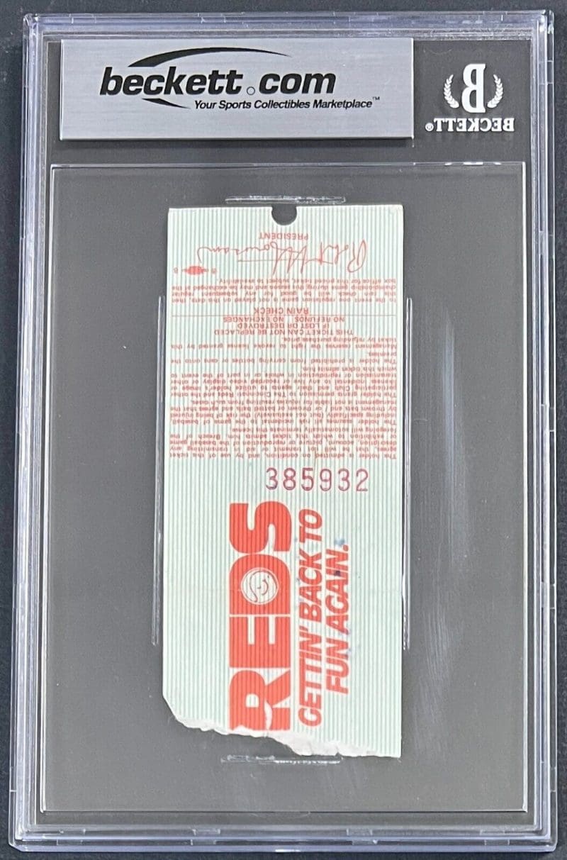 Pete Rose Signed Sep. 11, 1985 Ticket Stub BAS Good 2 Hit #4,192 Passing Ty Cobb - Image 3