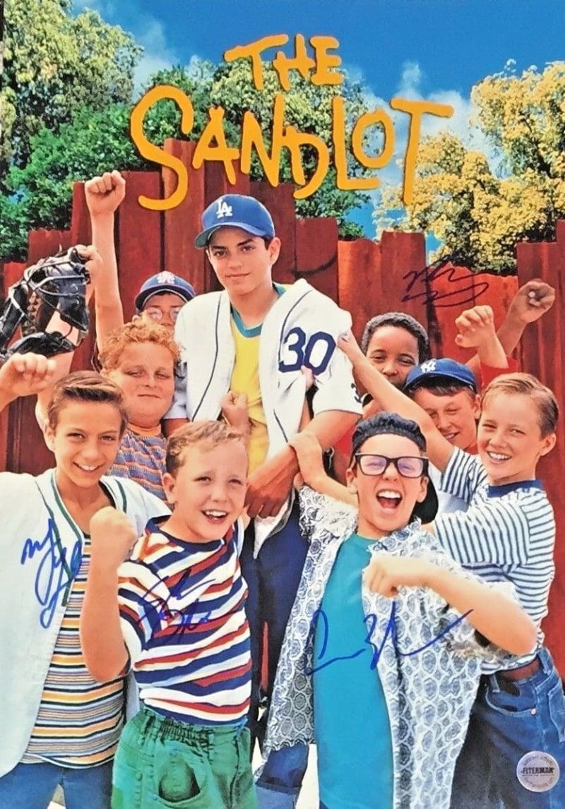 The Sandlot Cast Signed 11x17 Squints Yeah Yeah Timmy & Tommy Timmons