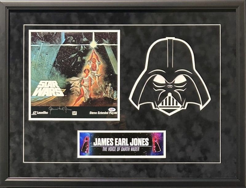 James Earl Jones Signed Framed Star Wars Laser Disc PSA X60679 Darth Vader
