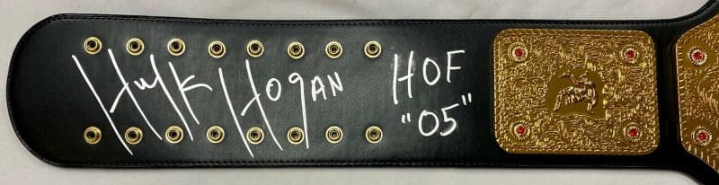 Hulk Hogan Autographed WCW Full Size Replica Championship Belt TriStar 7703850 - Image 3