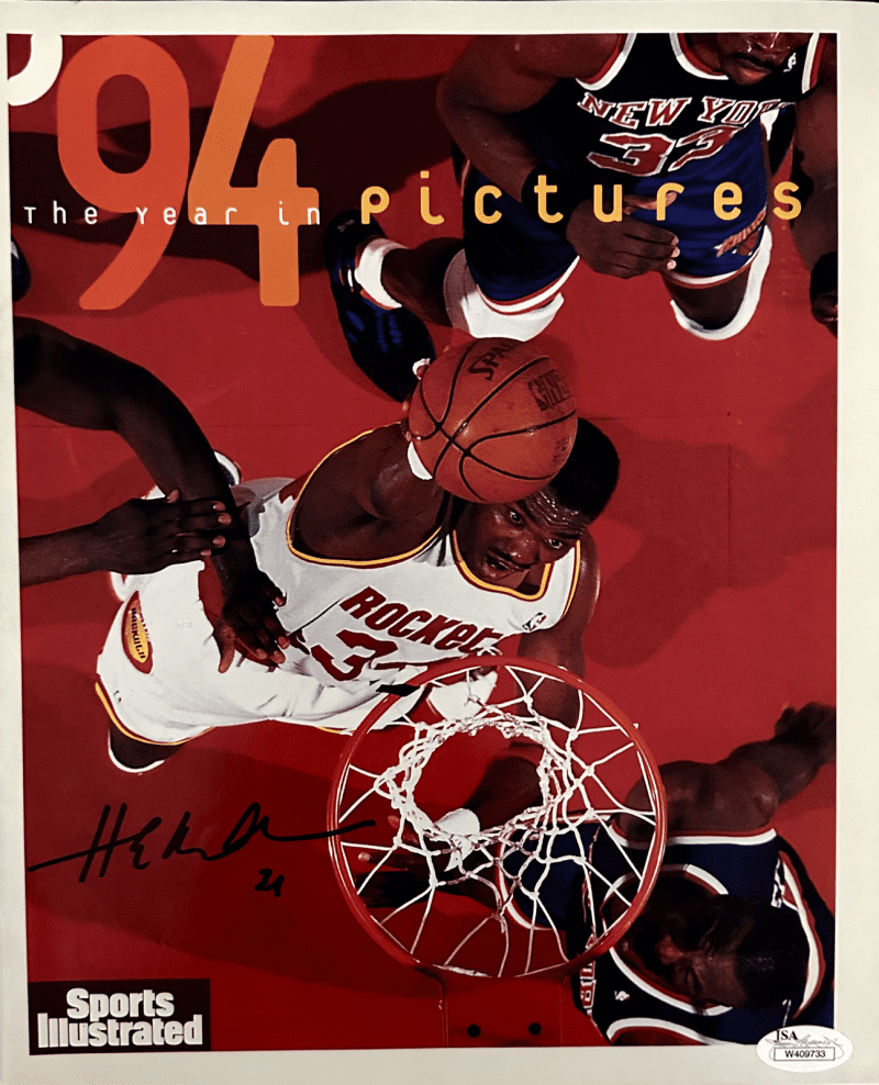 Hakeem Olajuwon Signed 94 The Year In Pictures Sports Illustrated Magazine JSA