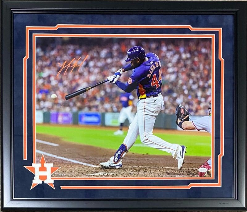Yordan Alvarez Signed Autographed Framed 16x20 Photo JSA Authentication 2 Astros