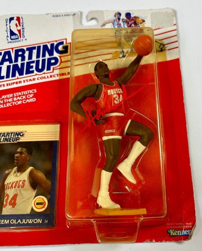 Hakeem Olajuwon Signed Autographed Rockets Starting Lineup  Beckett 1W186623 - Image 3