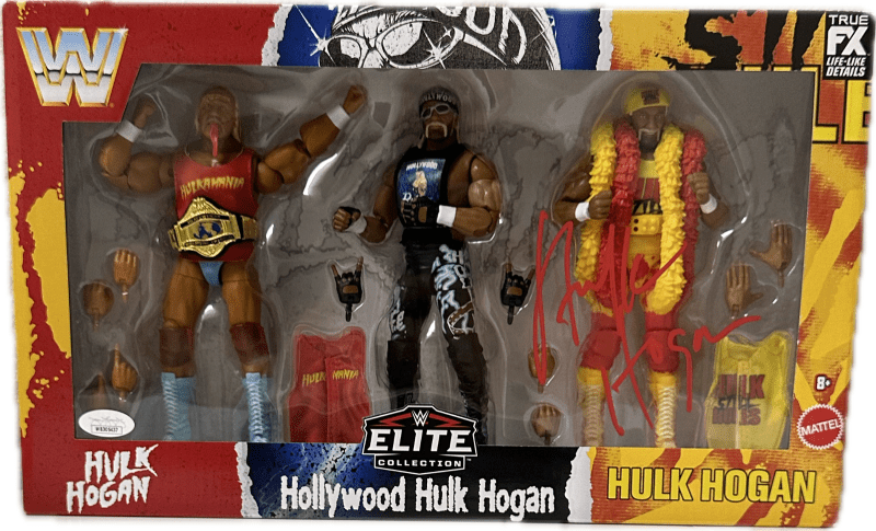 Hulk Hogan Signed Autographed Elite Collection Action Figure JSA Authentic RED
