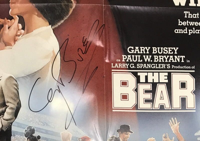 Gary Busey Autographed Original The Bear Movie Poster 41x27 JSA I67244 - Image 2