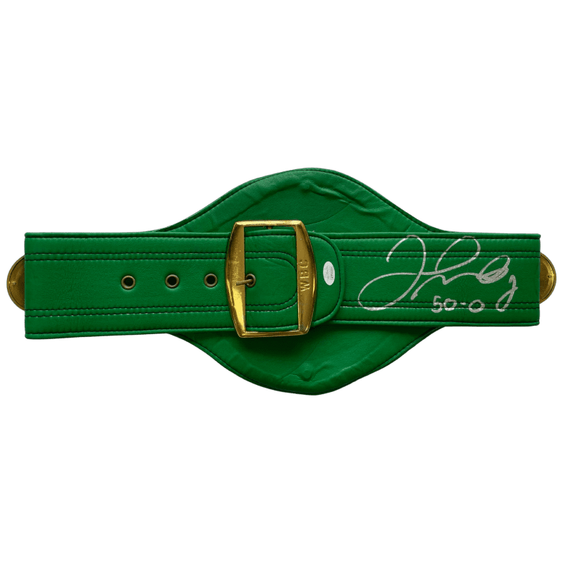 Floyd Mayweather Jr.  Signed Autographed Green Belt JSA Authenticated 50-0 - Image 4