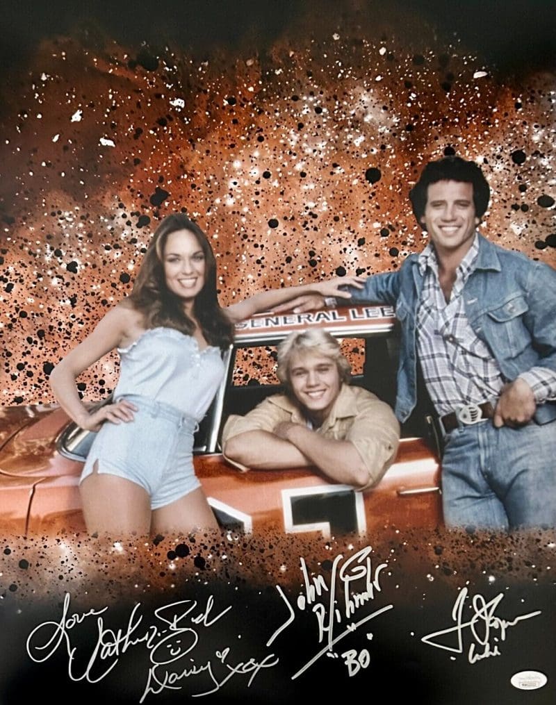 Schneider Wopat Bach Dukes of Hazzard Signed 16x20 JSA Authentic #2