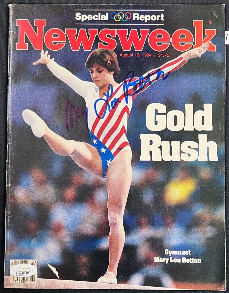 Mary Lou Retton Autographed News Week Magazine JSA Witness