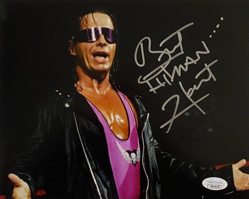 Bret Hart Signed Autographed 8x10 Photo JSA Authenticated #10